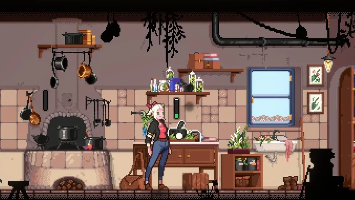 A person cooking in a kitchen