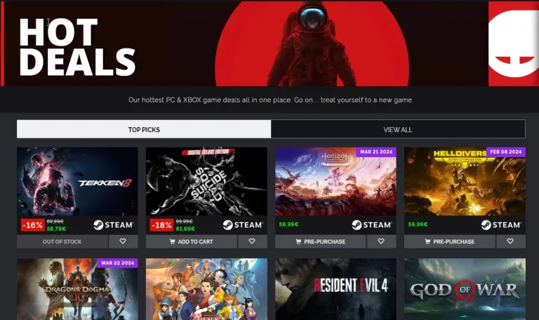 News oneste dal mondo dei videogiochi 57 green man gaming hot deals
