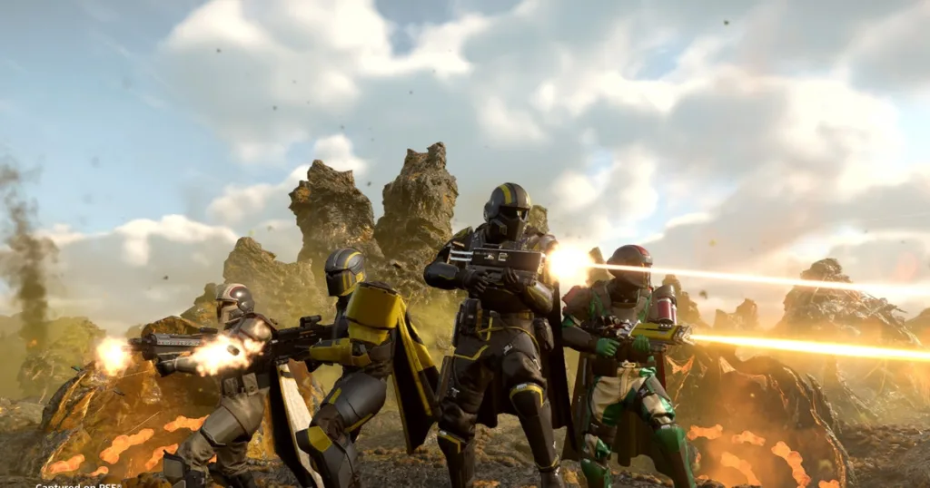 La prima patch di Helldivers 2 corregge le ricompense mancanti, aggiunge un timer per il conto alla rovescia del log-in e prepara l'evento di aumento delle ricompense 7 helldivers 2 ps5 screen 2