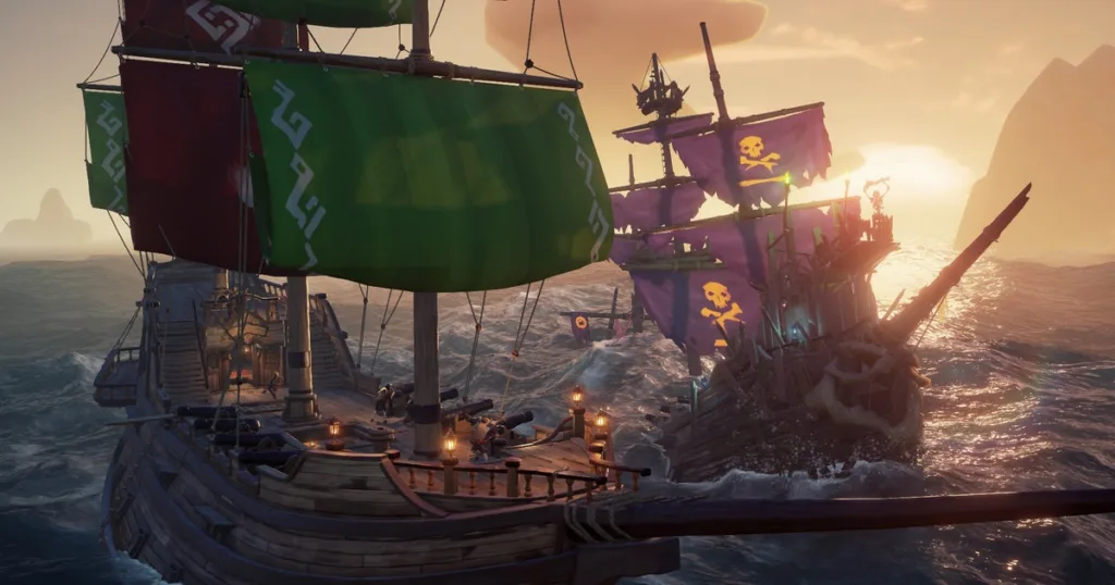 sea of thieves ship fight