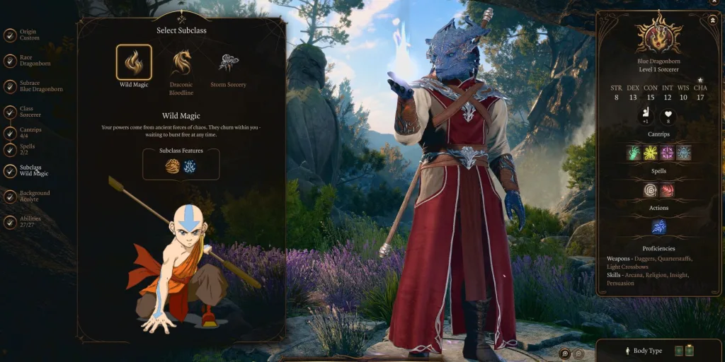 Questa fantastica build di Baldur's Gate 3 permette ai giocatori di diventare Aang 21 baldurs gate 3 aang character build