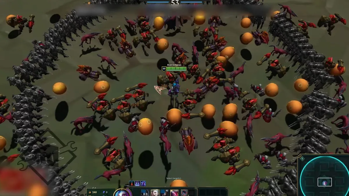 League of Legends bullet heaven game mode early development screenshot
