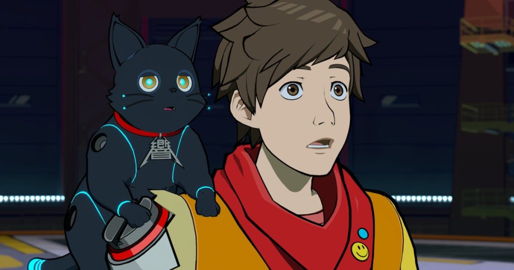 hi fi rush chai and 808 on his shoulder