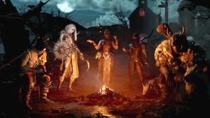 Le classi di Diablo IV schierate in un'illustrazione, mentre Blizzard annuncia Diablo 5 per la primavera 2029