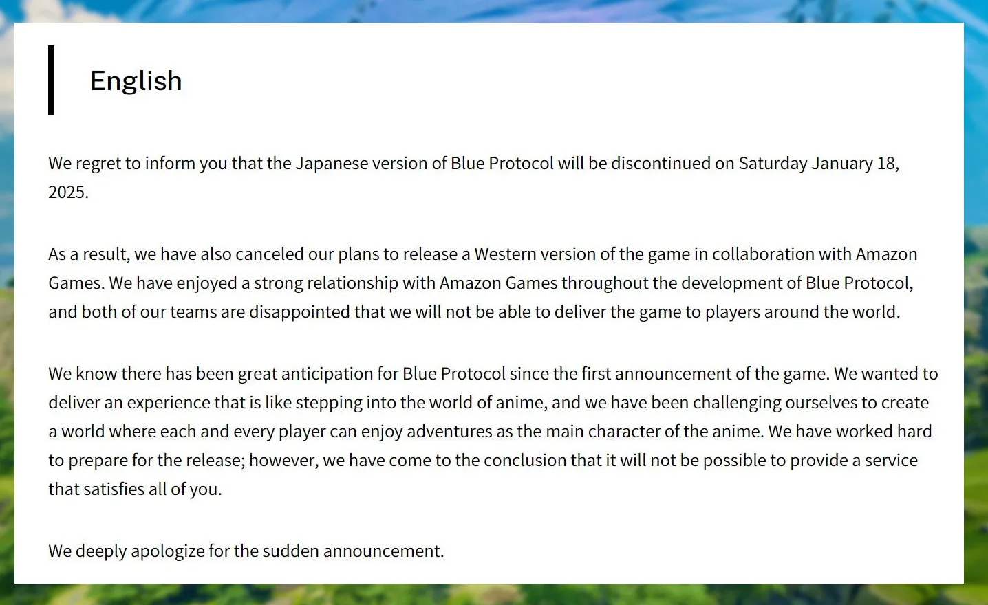 blue protocol amazon anime mmo cancelled e1724839809580
