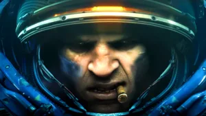 Un marine terran in armatura in una scena di StarCraft, la serie che torna nel 2030 come sparatutto open world