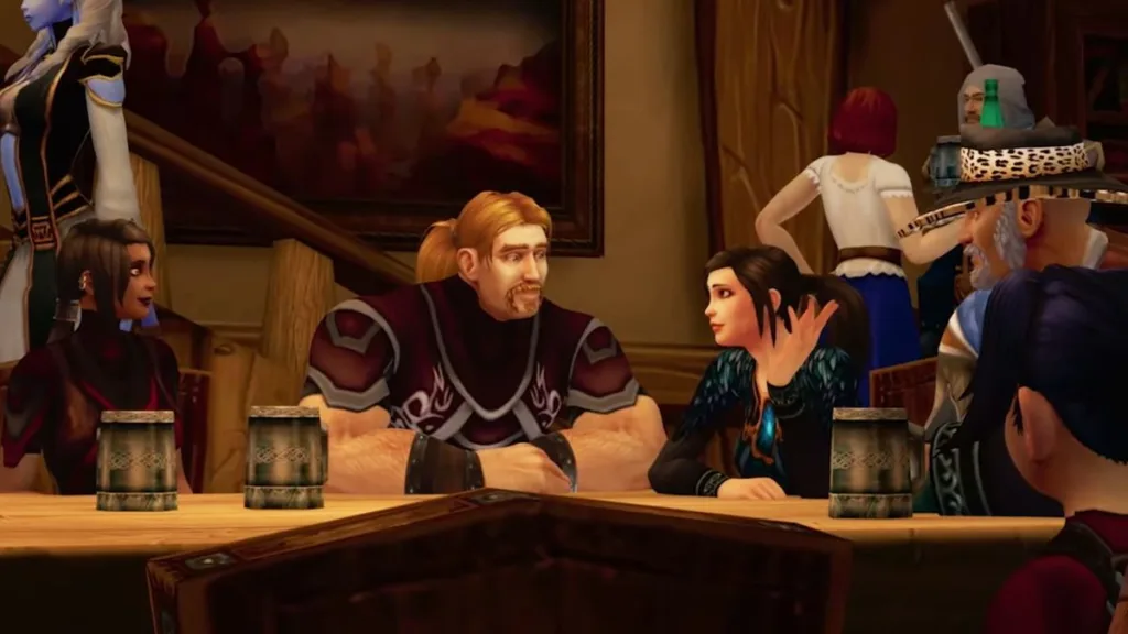 Il regista del documentario di World of Warcraft, La vita straordinaria di Ibelin, dice che è "una storia di crescita": "Stiamo cercando di catturare l'umanità" 3 Ibelin, Mats Steen's World of Warcraft rogue, shares a meal with friends in the Goldshire inn.