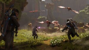 Turok Origins is a third-person co-op shooter take on the classic dinosaur action series