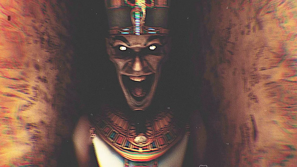The demon Pharaoh screaming
