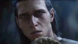 Coen, il protagonista di The Blood of Dawnwalker, in un'inquadratura del gioco di Rebel Wolves