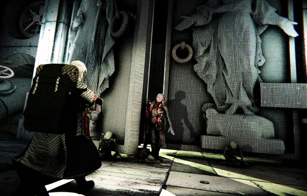 Void Martyrs è 'survival horror grimdark su una suora con una tuta spaziale', quindi lo voglio subito 6 A nun in a spacesuit shines a torch at a zombie