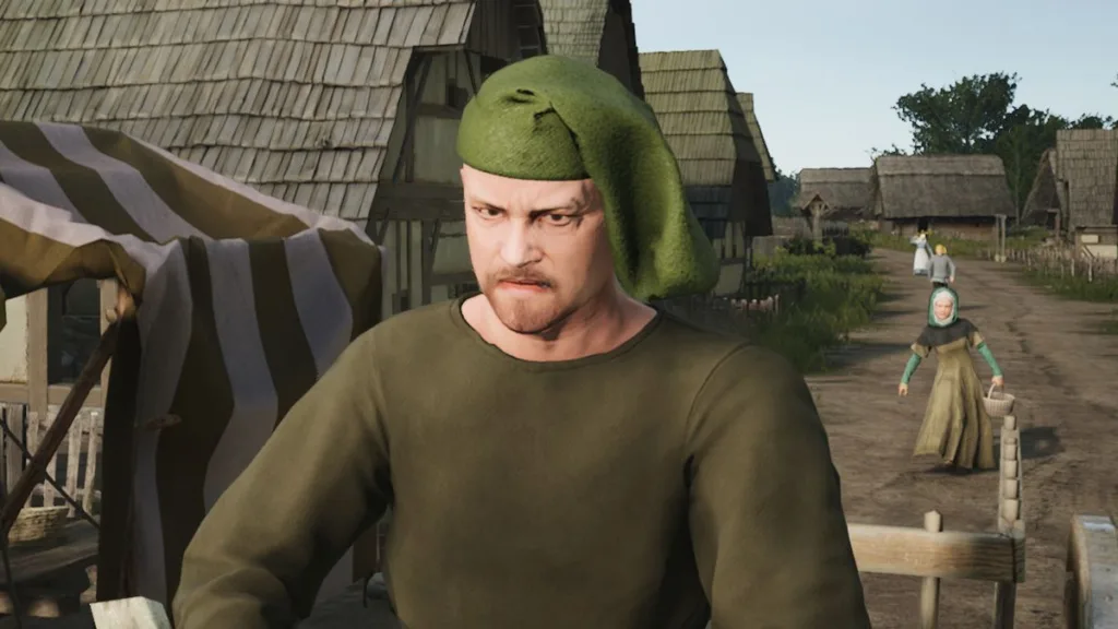 Manor Lords, il miglior city builder del 2024, raggiunge i 3 milioni di copie vendute 1 A medieval merchant in a small village