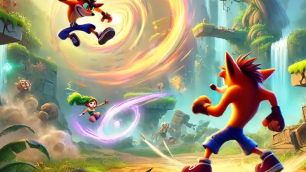 Activision ha fatto usare all'intelligenza artificiale dell'azienda per generare pubblicità fasulle di giochi inesistenti 3 An AI-generated image, posted to Activision's socials, of a fake Crash Bandicoot game that doesn't actually exist.