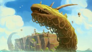 Stunning city builder set on a dinosaur is like a Studio Ghibli Cities Skylines