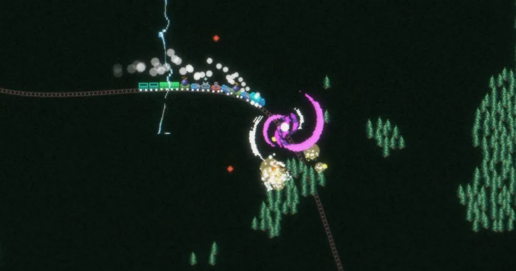 Il mio treno armato di mitragliatrice allungherà e contemplerà sfere roteanti in Trainatic, disponibile da oggi 7 trainatic train builder orb ponderer demo out today 01 1024x538 jpg