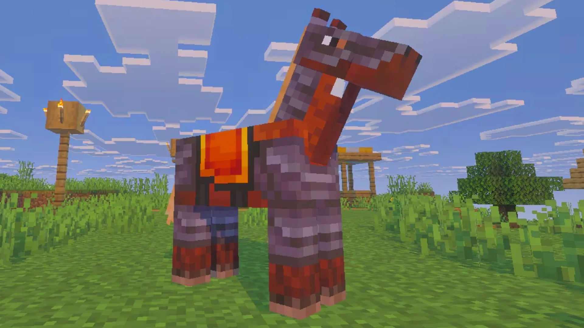 Your Minecraft horse can now be as tough and metal as you as Mojang reveals one final Mounts of Mayhem addition