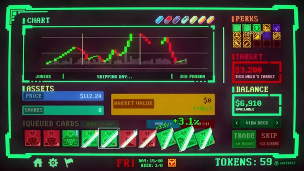 Insider Trading il roguelike deckbuilder che trasforma la borsa in png