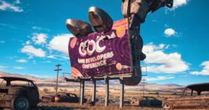 GDC keynotes include presentations from Sandfall Interactive, AdHoc Studios, and Hideo Kojima