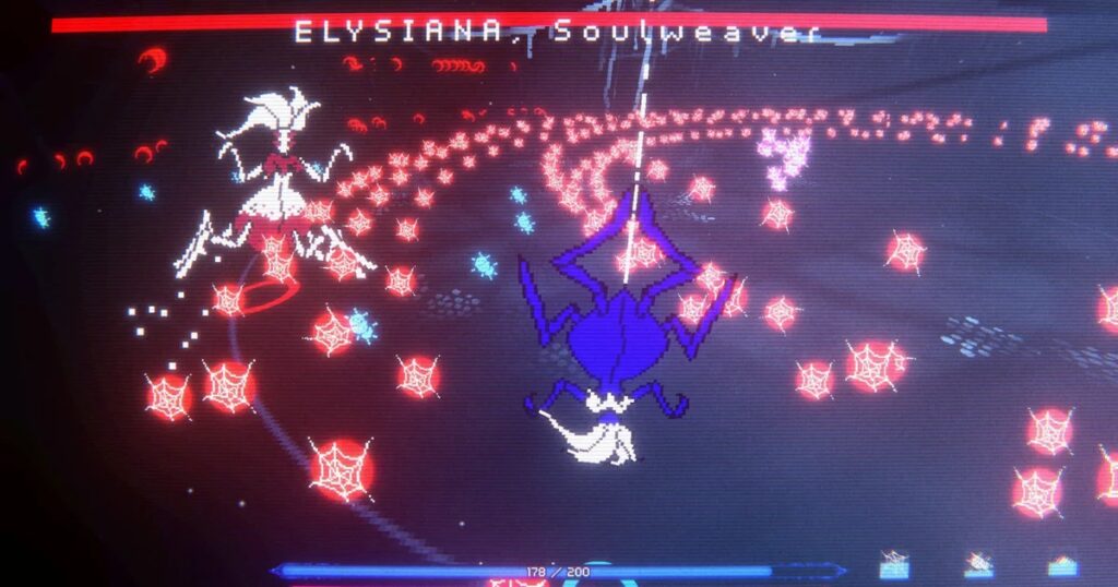 God is dead and I am a bullet hell boss of my own making in the physics-based dicerolling roguelike DeeSicks