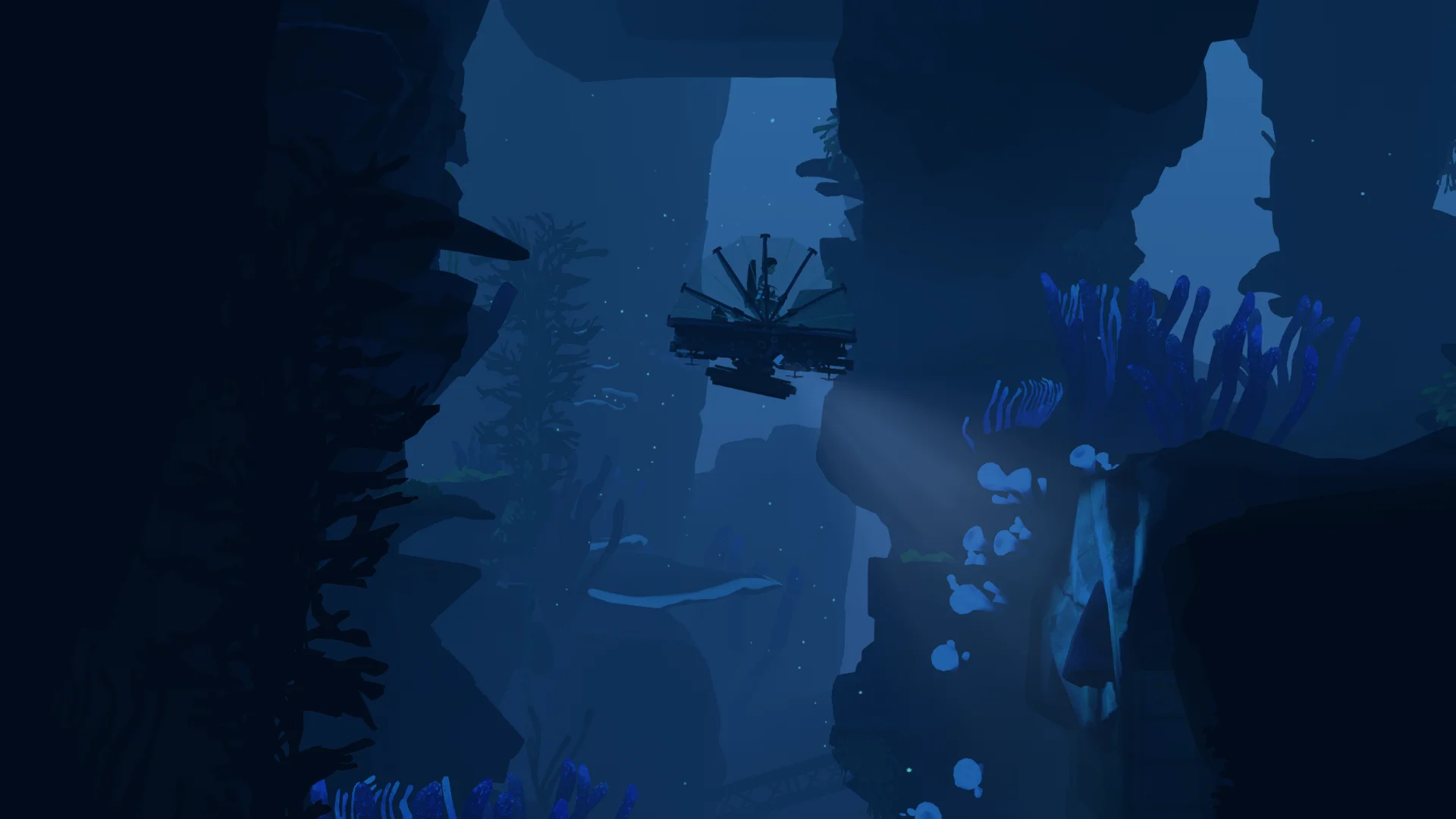 Lana e Mui, a bordo di un sottomarino di fortuna, esplorano una fossa marina in Planet of Lana 2.