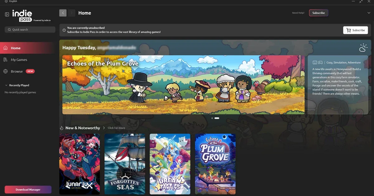 A Game Pass for indie games: meet Indie Pass, a $6.99-a-month subscription launching with 70 titles