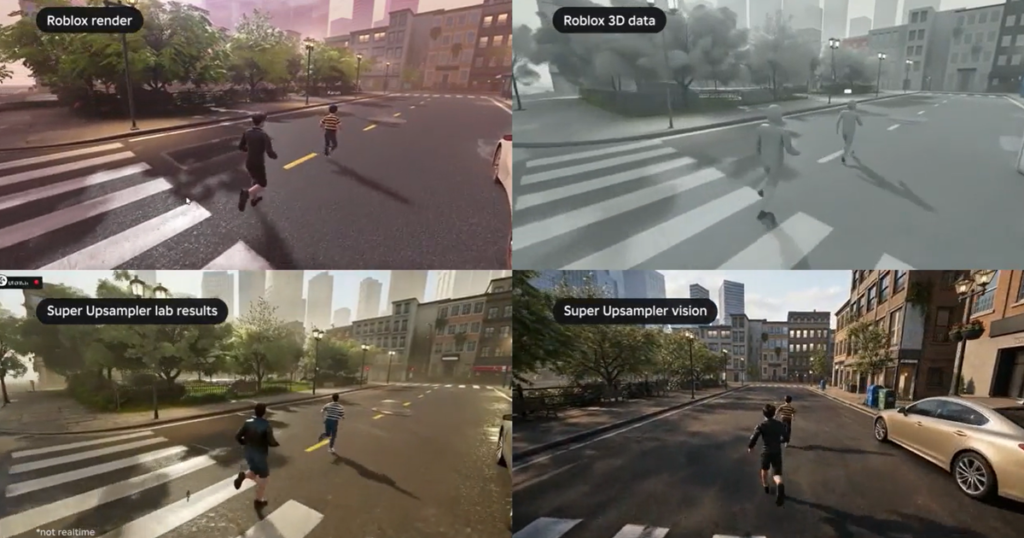 Roblox announces AI-driven upscaler, which it claims will convert Roblox titles to photorealistic graphics