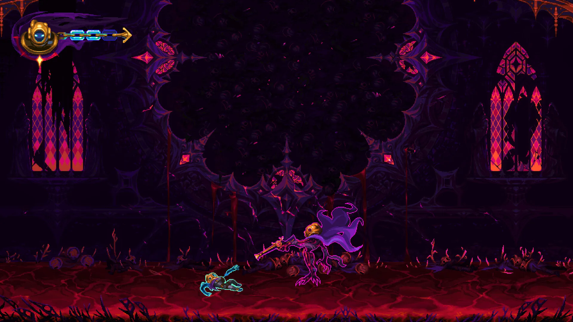 Being and Becoming, il Lucid Dreamer nel regno corrotto dal Sogno Collettivo, in pixel art disegnata a mano da Ichthys