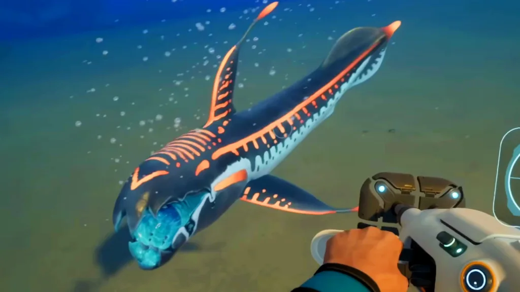 Subnautica 2, arriva il primo grande aggiornamento: ecco come cambiano i combattimenti contro i predatori marini 5 Subnautica 2's olive branch to fend off threats is just enough to preserve the terror
