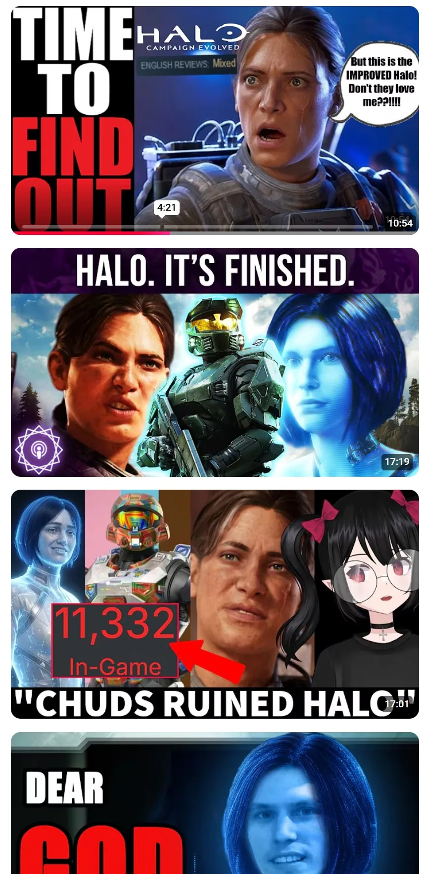 Titoli e visualizzazioni dei video YouTube sul flop di Halo: Campaign Evolved