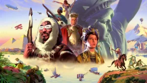 Un gruppo di personaggi appartenenti a civiltà diverse nell'immagine d'annuncio di Humankind 2