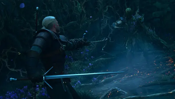 Un'immagine di Songs of the Past, l'espansione di The Witcher 3 attesa per il 2027