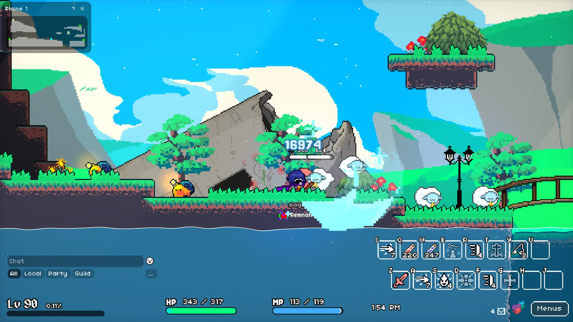 Screenshot di Soul's Remnant, MMORPG 2D in pixel art di Chaomoon, in accesso anticipato su Steam