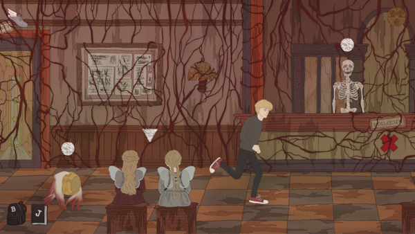 DEPERSON, finalista ai Gamescom Award per il comparto visivo, ha già una demo su Steam 4 Una scena disegnata a mano di DEPERSON, con Aaron in un ambiente della nazione di Indrija