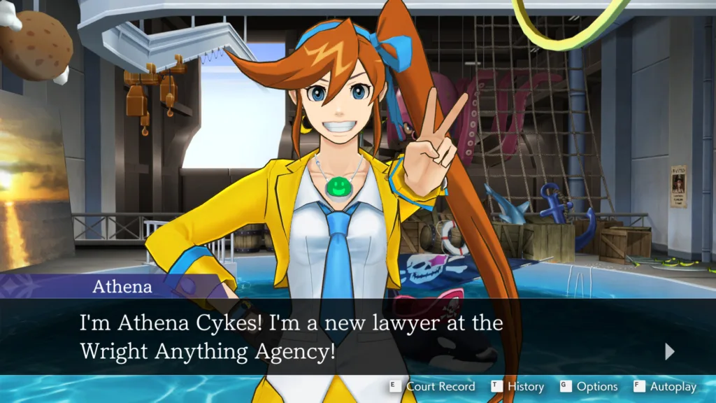 Una scena di Apollo Justice: Ace Attorney Trilogy, la raccolta che contiene Dual Destinies