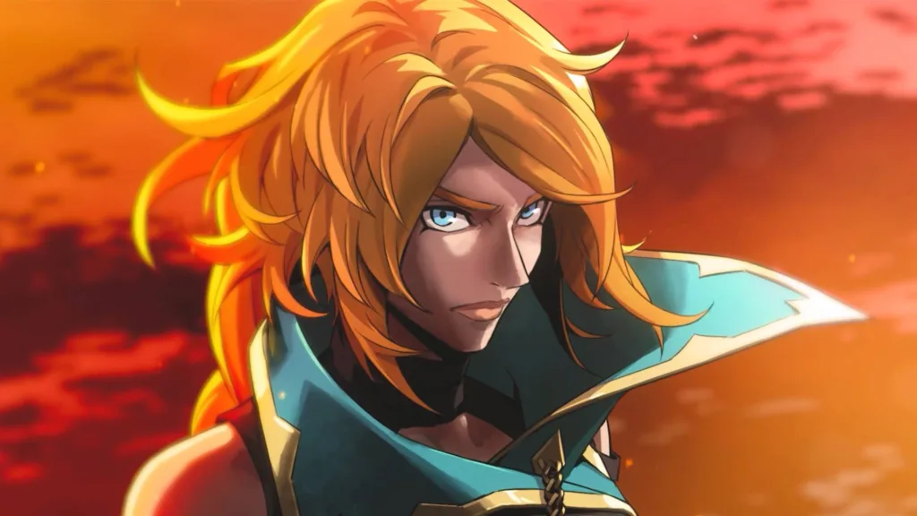 Chi ha provato il nuovo Castlevania dice la stessa cosa: la frusta all'inizio non ce l'hai 3 Castlevania Belmont's Curse blends the classic Metroidvania's soul with Dead Cells' immaculate style: An anime woman with red hair, blue eyes, wearing a high-necked blue jacket looks into the camera with determination