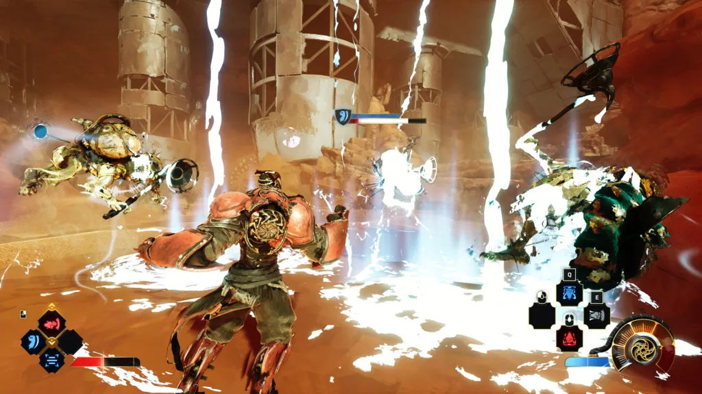 Una scena di gioco di Elta: Defy All Gods, l'action-platformer 3D di Afterburner Studios