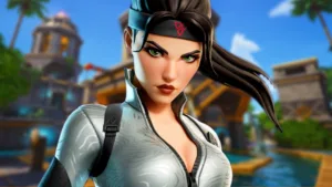 Un personaggio di Fortnite in tenuta da infiltrazione, immagine usata da Epic per annunciare le Epic Parties