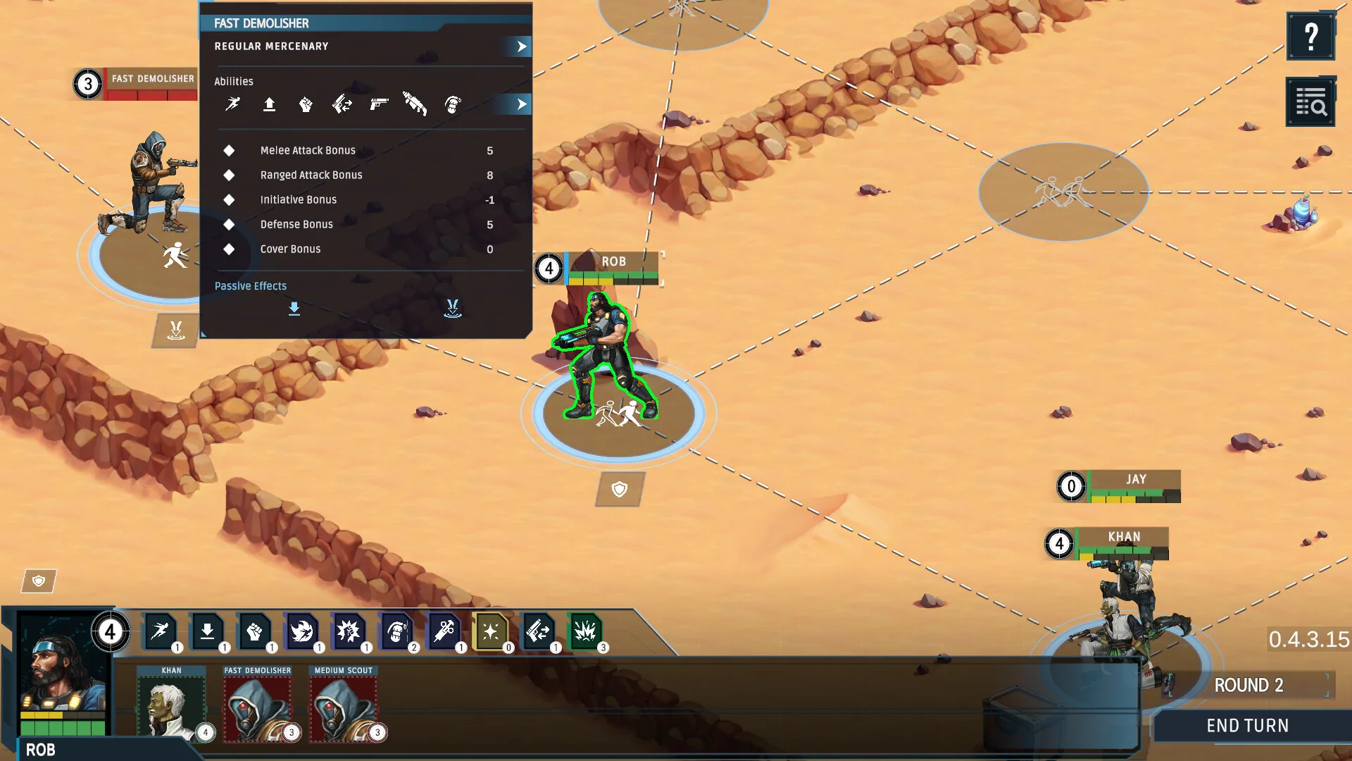 Uno scontro a turni fra l'equipaggio della Simurgh e i nemici in Frontier: Path of Shadows