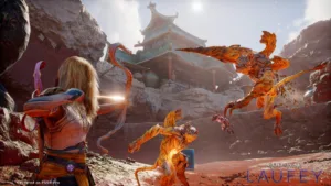 Immagine ufficiale di God of War Laufey diffusa da PlayStation insieme all'annuncio dei preordini e del Serpent Bow di Faye