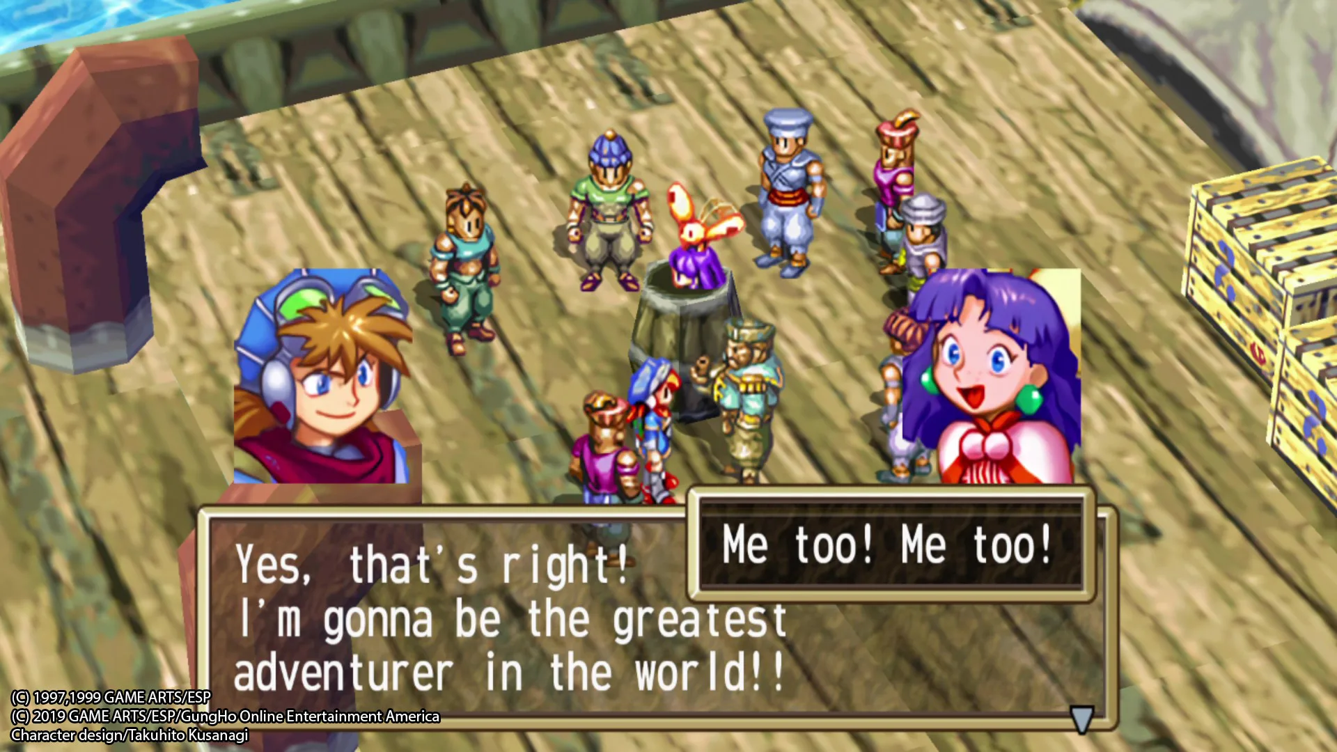 Una battaglia a turni di Grandia HD Remaster, il gioco di ruolo di Game Arts rimesso in vendita su Steam