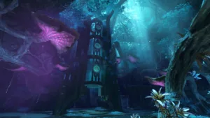 Uno scorcio di Leyspring Hollows, la nuova mappa di Guild Wars 2 arrivata con Code of Creation