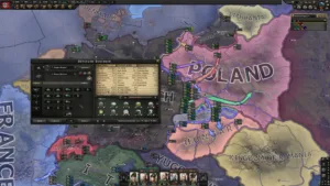 Una schermata di Hearts of Iron IV, lo strategico di Paradox ambientato nella Seconda guerra mondiale