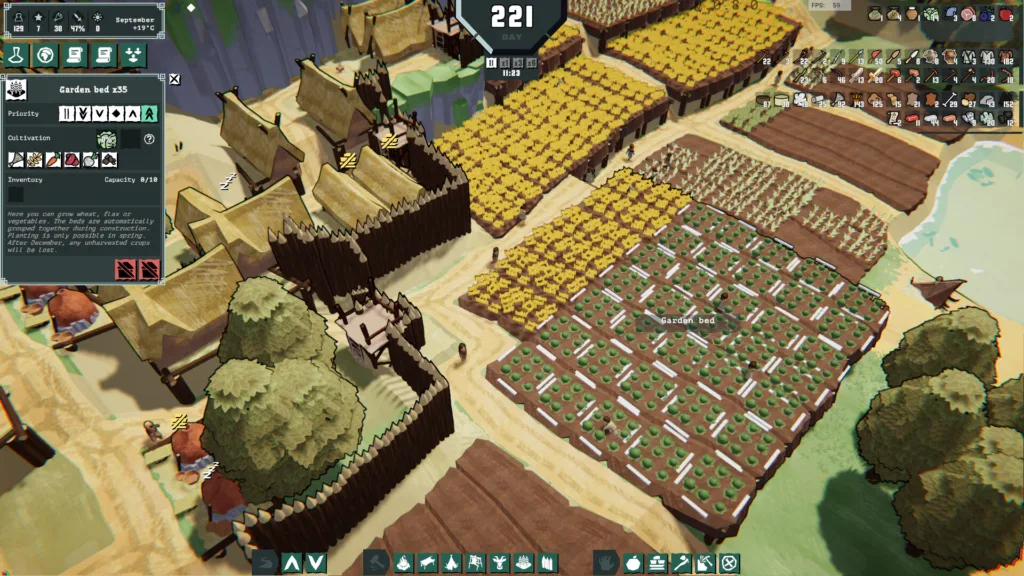 Schermata di Humanica, il city builder preistorico sviluppato da PanfachDev