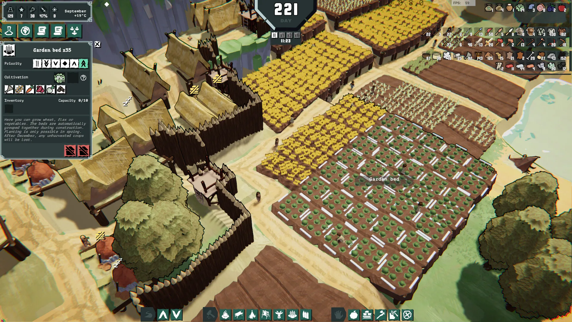 Schermata di Humanica, il city builder preistorico sviluppato da PanfachDev