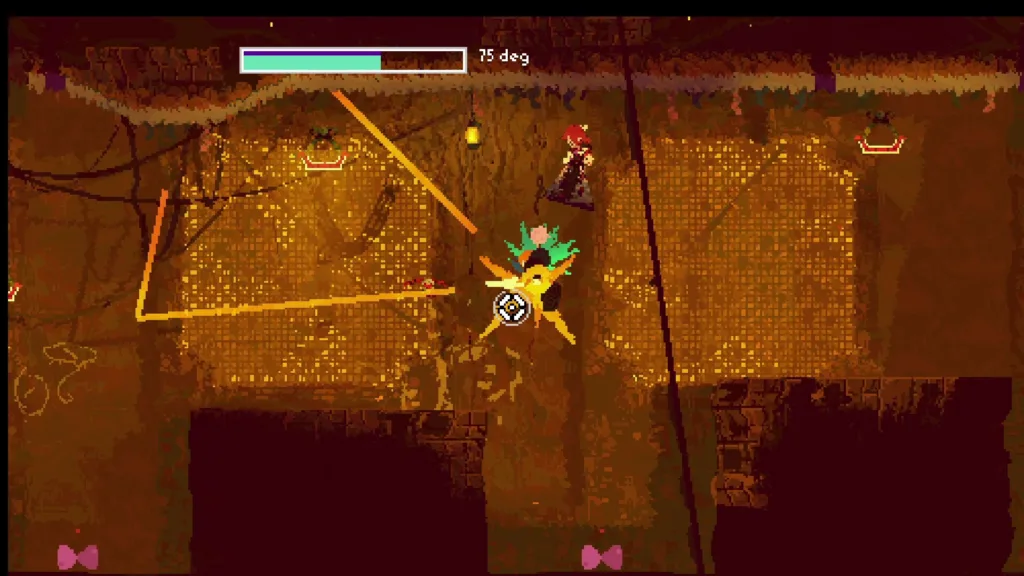 Una scena della demo di Iron Bramble, il metroidvania col rampino degli autori di Rusted Moss