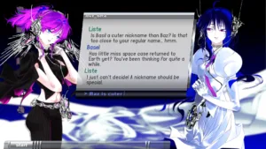 Una schermata di LOVE alt delete, la visual novel horror disegnata a mano in stile Y2K