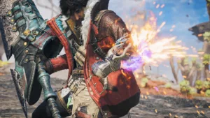 Un cacciatore attraversa lo Skybound Eyrie, la nuova zona di isole fluttuanti di Monster Hunter Wilds: Ascendance