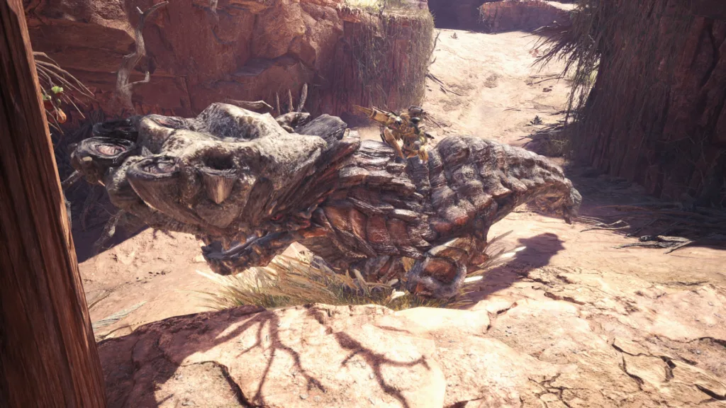 Una scena di Monster Hunter: World, il gioco d'azione di Capcom in cui si cacciano mostri giganteschi
