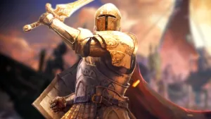 Un Duelist in armatura dorata in Path of Exile 2, la classe che arriva con la versione 1.0 dell'11 dicembre 2026