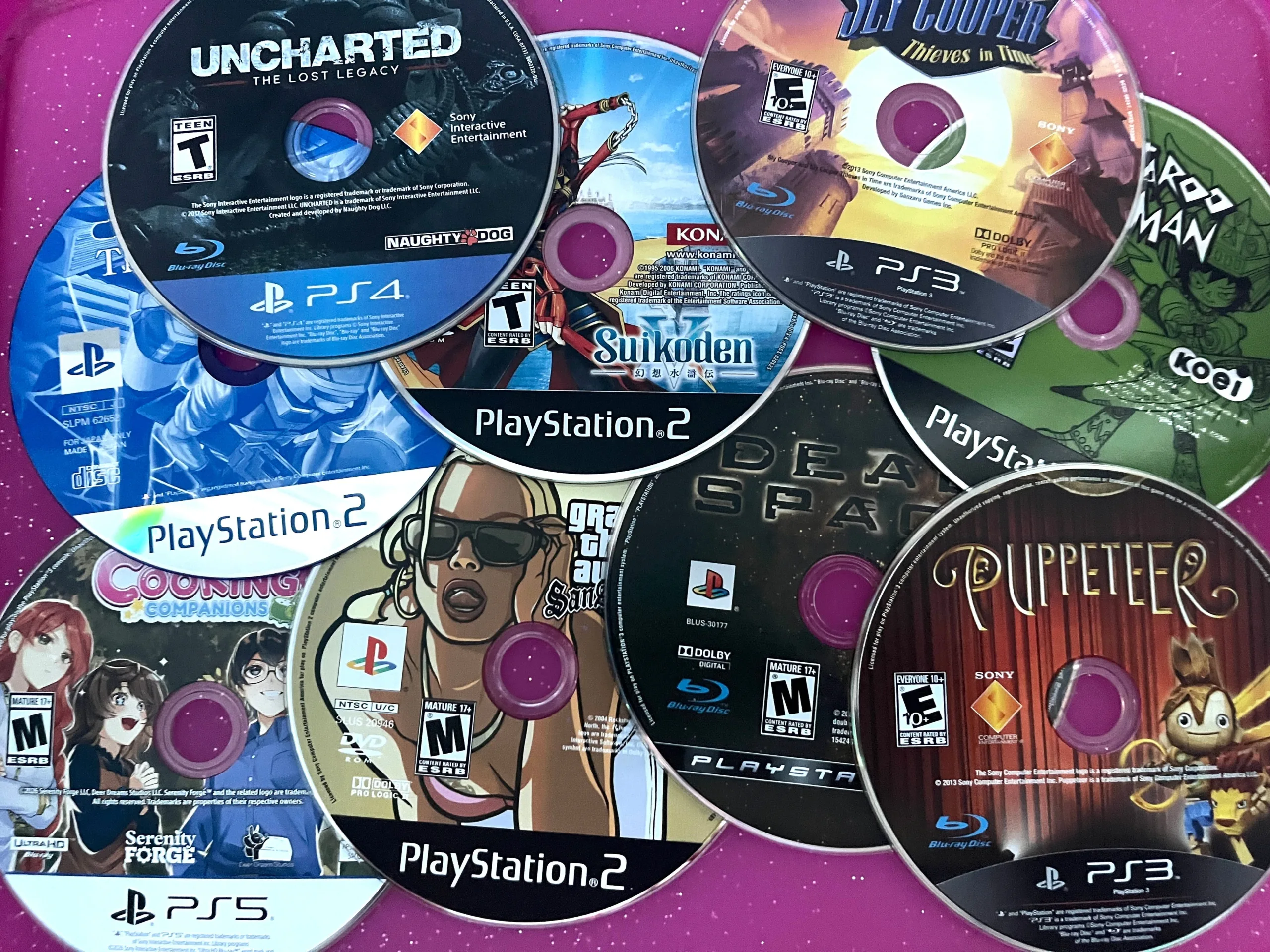 Dischi di giochi PlayStation, al centro del taglio alla produzione dello stabilimento Sony DADC
